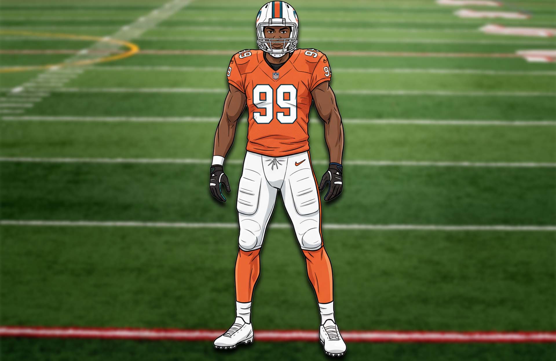 The Ugliest Uniforms in NFL History - Orange Dolphins