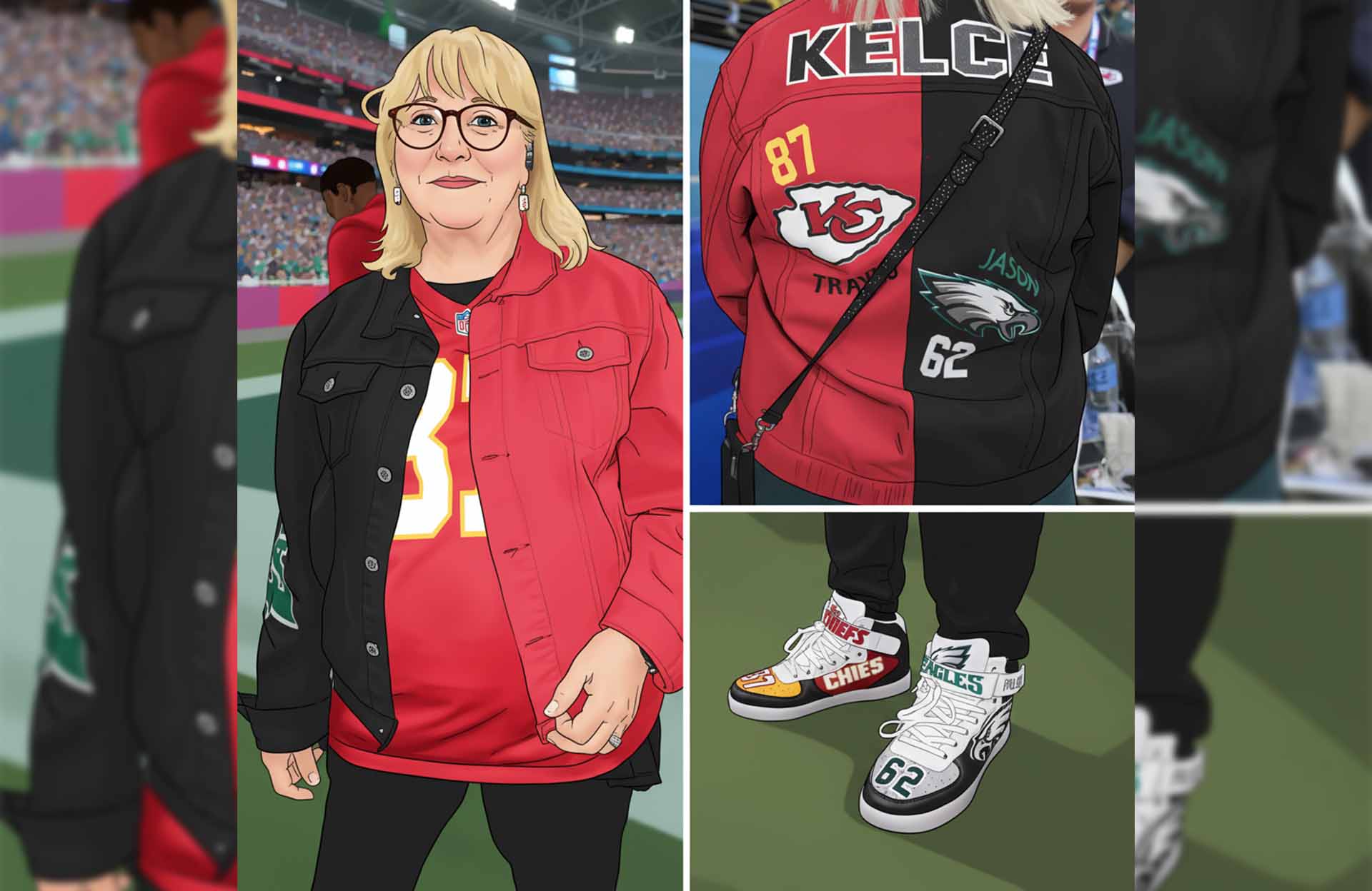 Kelce brothers moments - Half-Eagles Jersey