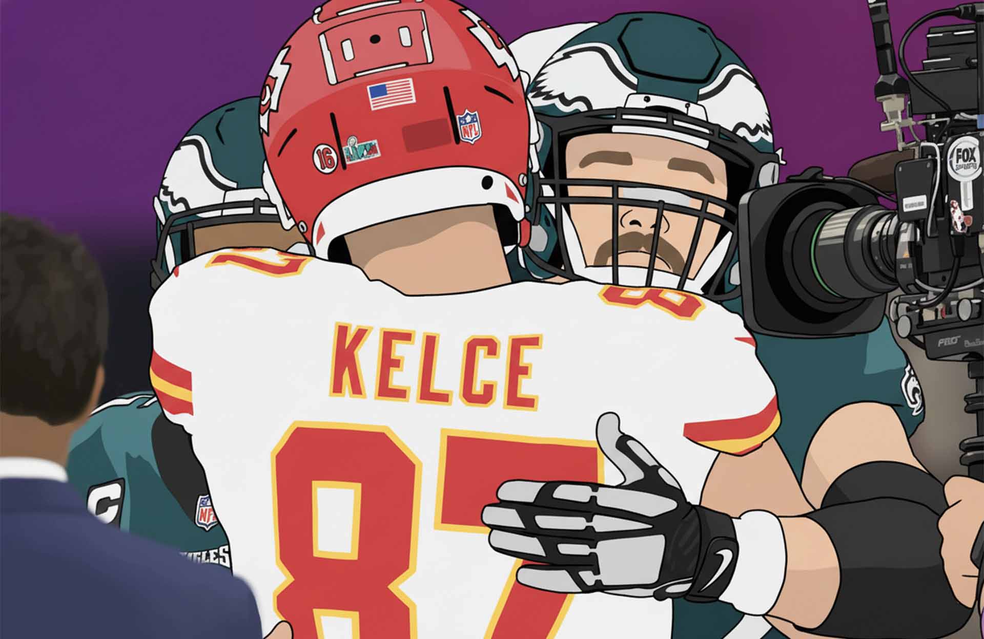 Kelce brothers moments -The Hug That Broke Hearts