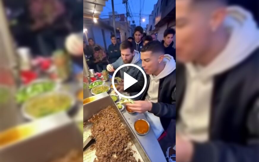 Messi and Cristiano show up at a little Mexican street joint… and they’re talking like chilangos!