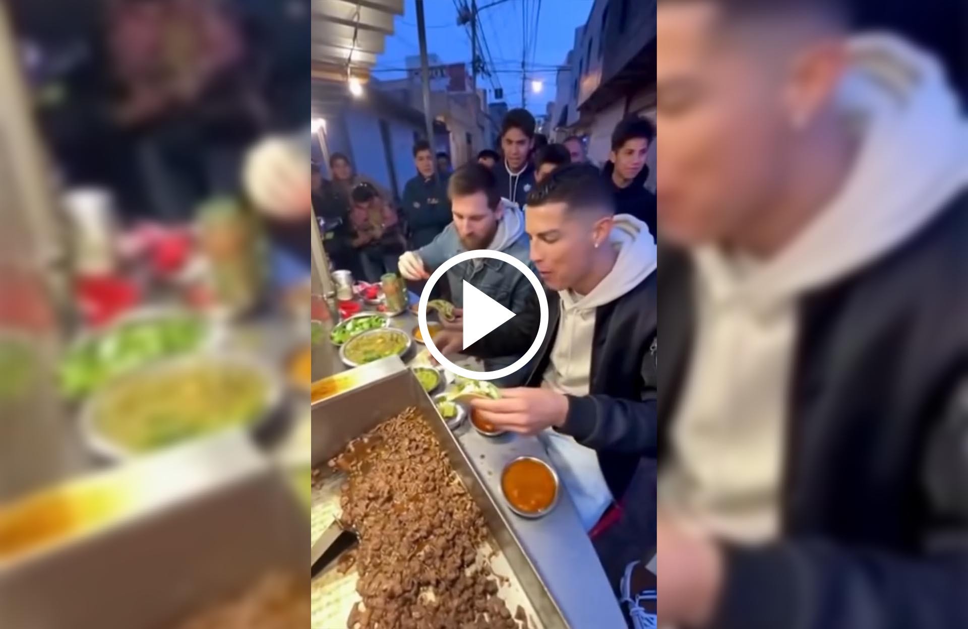 Messi and Cristiano show up at a little Mexican street joint… and they’re talking like chilangos!