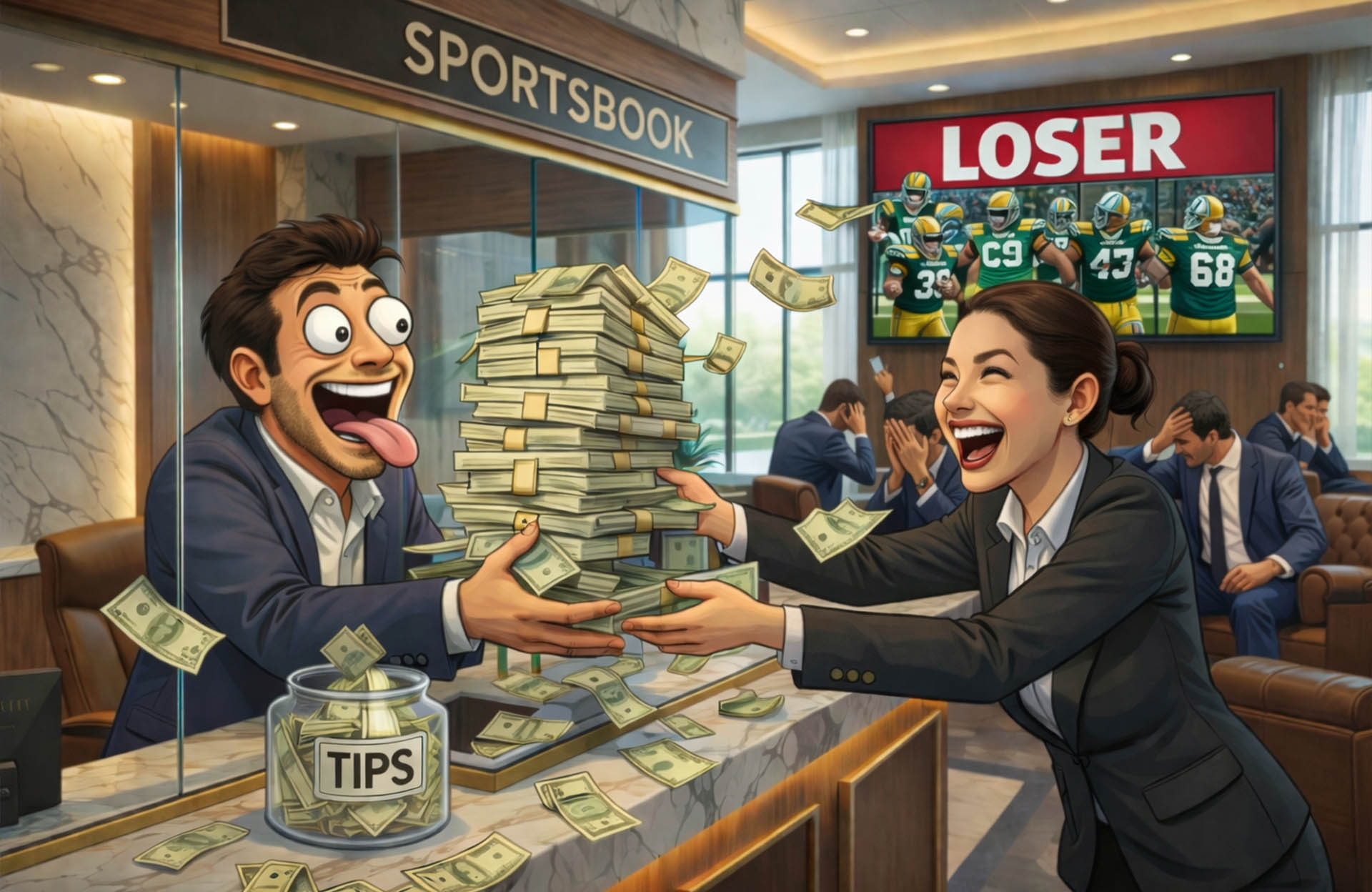 A bettor cashes out $70,000 moments before the Packers’ shock