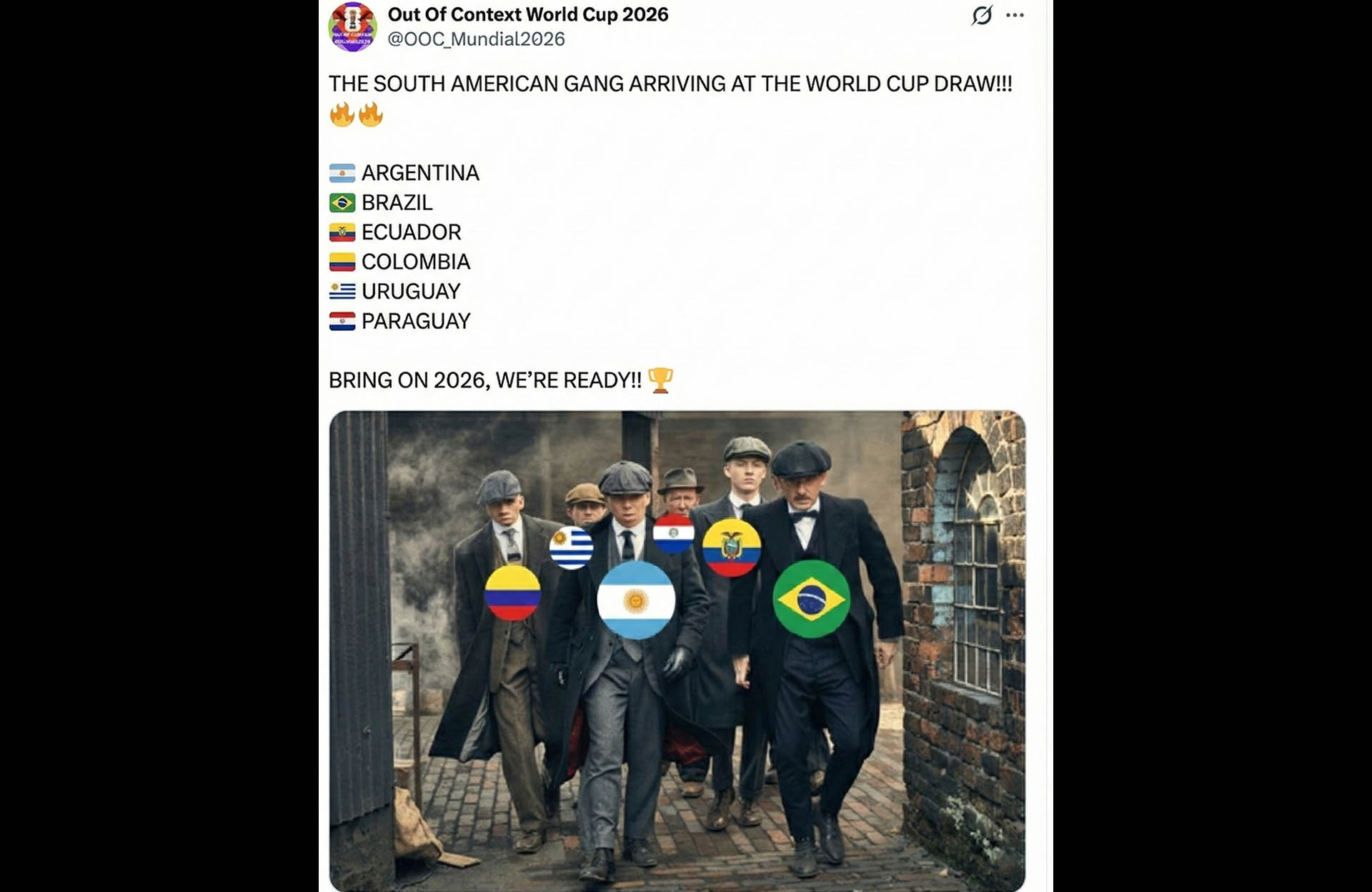 The South American Team Came Without Warning