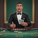 Blackjack dealer mistake during a high-stakes casino game