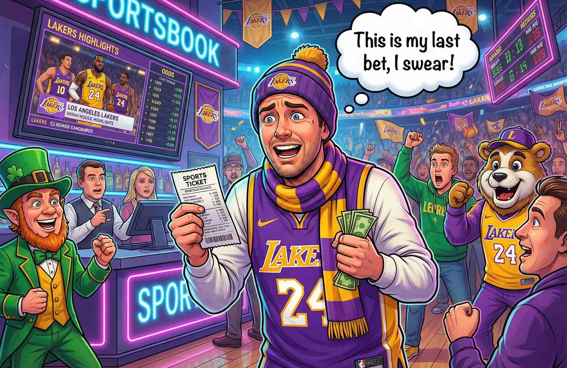 Sports fan placing another bet after claiming it would be his last one