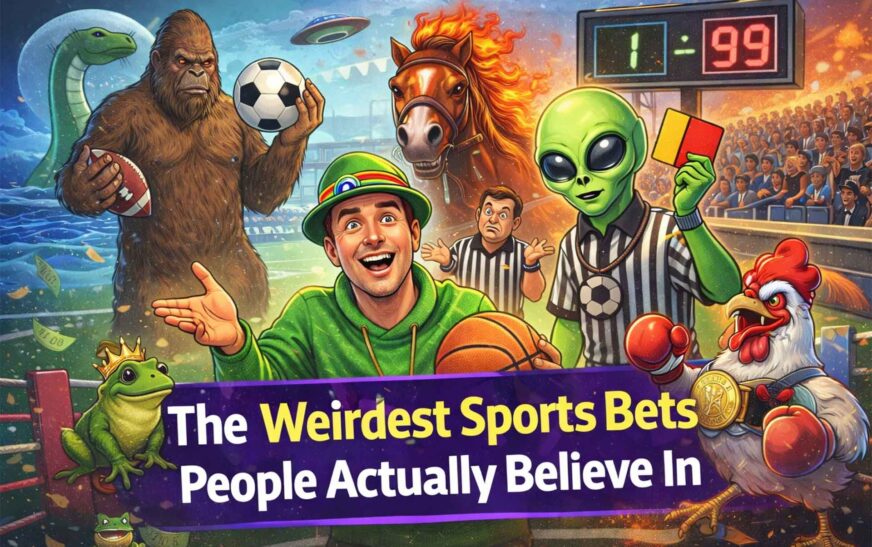 Illustration representing weird sports bets fans actually believe in