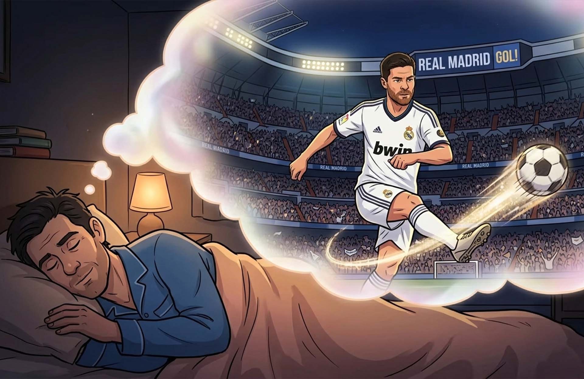 Dreaming of scoring the winning goal at a packed soccer stadium